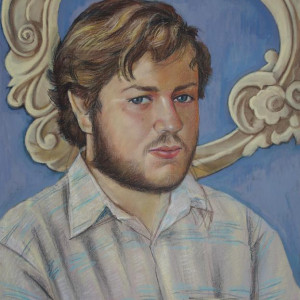 Портрет Виталия. б., пастель, темпера,  50х60, 2009 г.