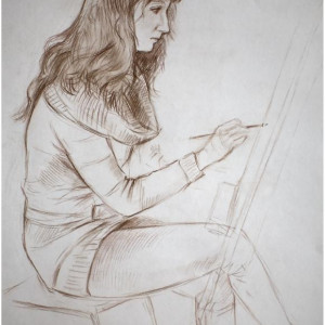 Набросок в студии. б. сепия, 40х60, 2010 г.