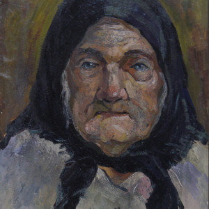 Портрет бабушки. к.м. 30х40. 1982 г.