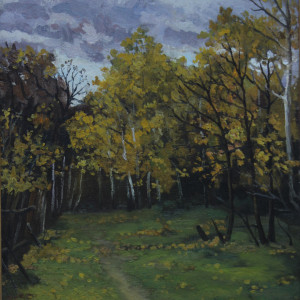 Осень.Пасмурный день. х.м., 50х60, 1998 г.