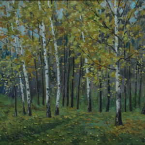 Осенний этюд, х.м., 60х70, 2016 г.