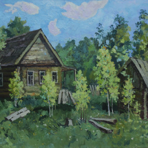 Заброшенный дом. х.м., 50х70, 2016 г.