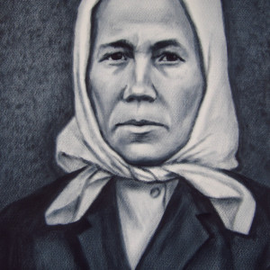 Портрет с фото.  сухая кисть. 30х40, 2017 г.