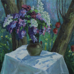 Весенний букет. х.м. 50х70, 2016 г.