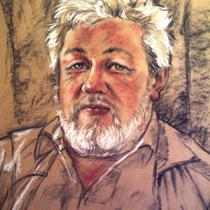 Портрет Сергея Тушева, б., уголь, сангина, мел, 35х45, 2010 г.