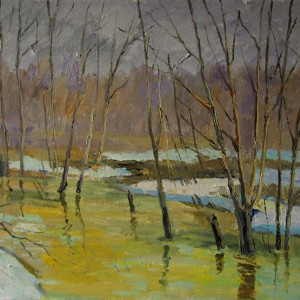 Половодье.  Х.м., 40х50, 2021 г.