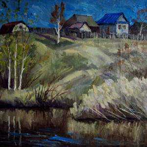 Всенний этюд, х.м., 40х50, 2022 г.