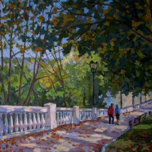 Старая  набережная в  Чебоксарах, х.м., 50х70, 2020 г.